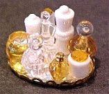 Dollhouse Miniature Small Perfume Tray - Yellow
